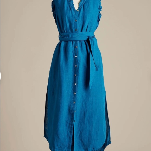 Sundance Sleeveless Linen Midi Dress - Picture 2 of 5